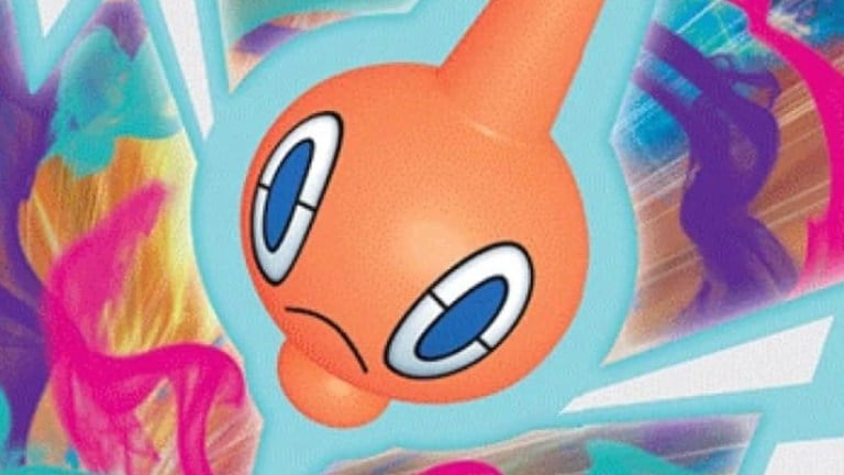 Rotom zipping around in the Pokemon TCG.