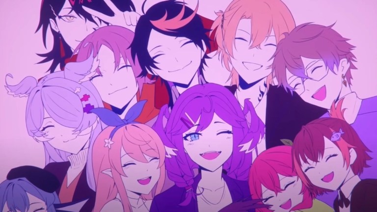 A group of NIJISANJI EN VTubers with Selen in the middle.