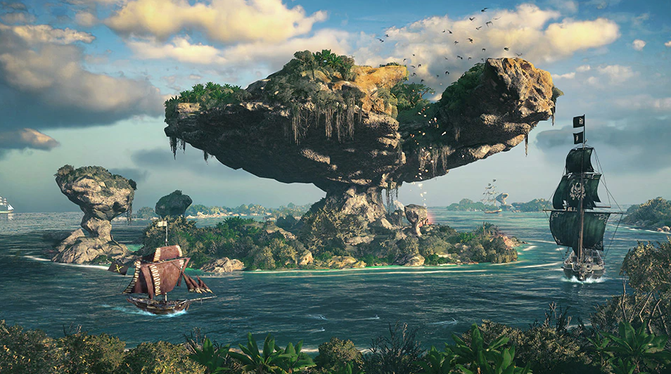 A snap of Skull and Bones' open world map