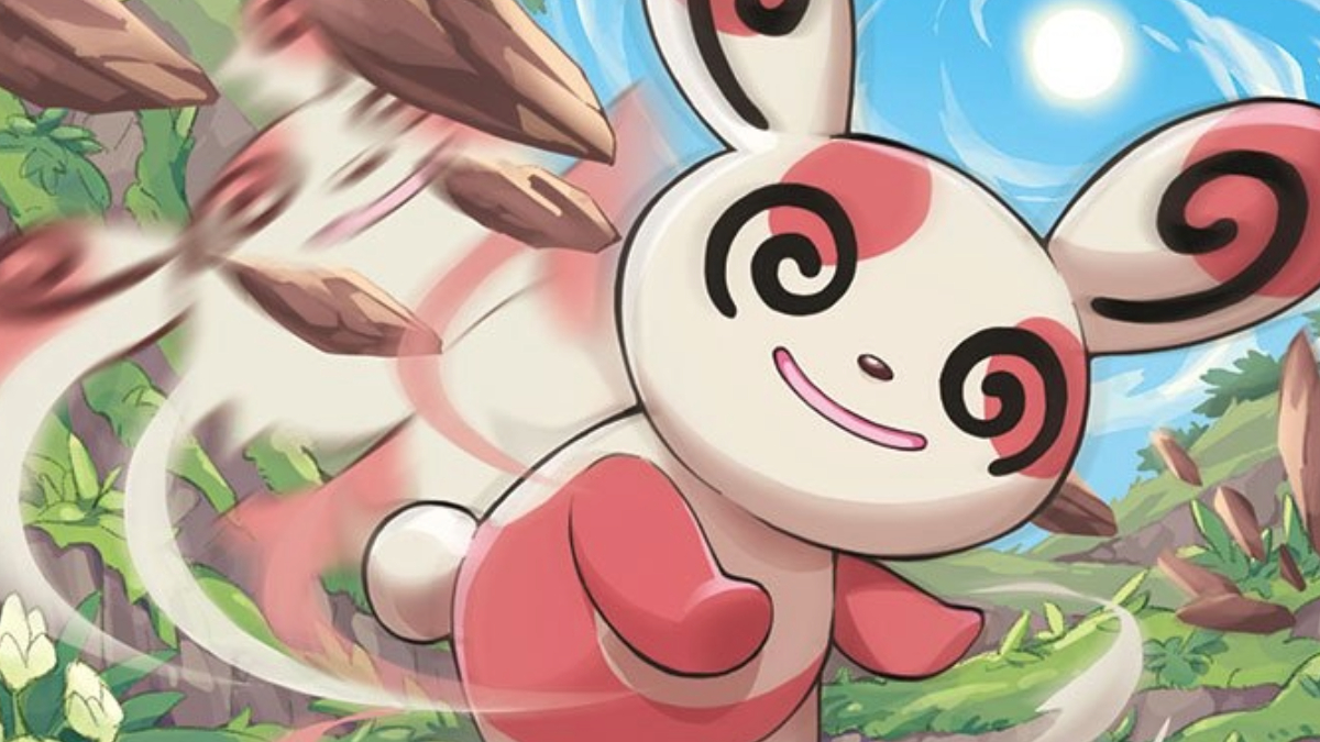 Spinda spinning in some Pokemon TCG art.