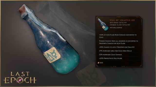 Vial of Volatile Ice in Last Epoch