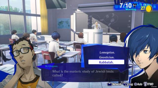 What is the esoteric study of Jewish texts in Persona 3 Reload