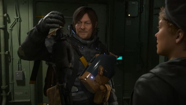 Death Stranding 2 Sam holding puppet