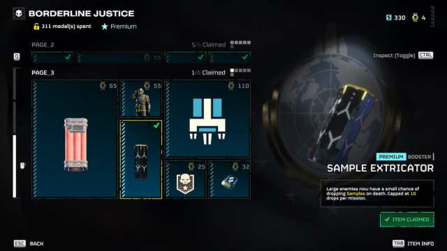 Sample Extricator Booster in Helldivers 2