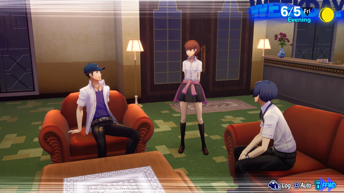 An evening chat in Persona 3 Reload