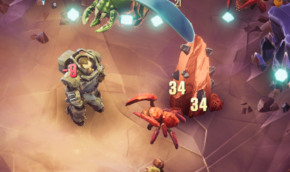 A screenshot of Magnite in Deep Rock Galactic: Survivor.