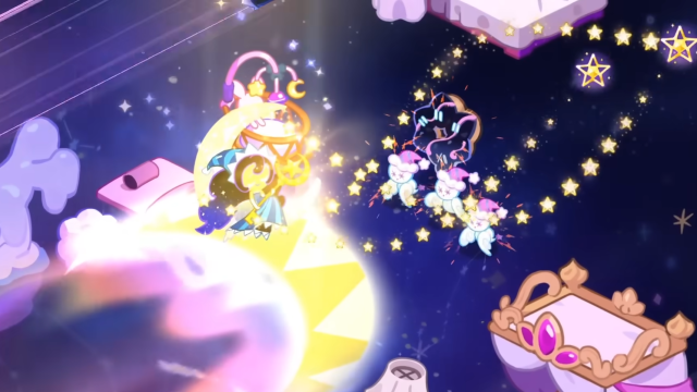 Moonlight Cookie fighting in a battle.