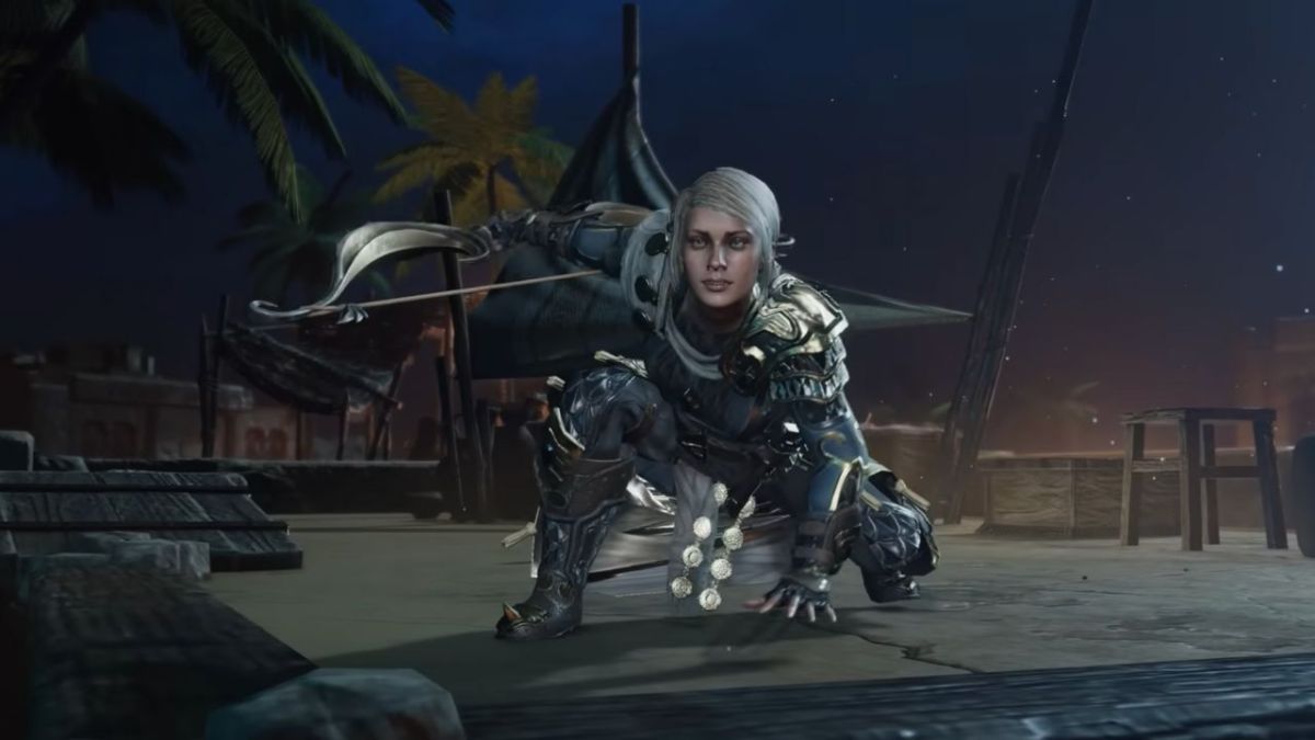 The Rogue Class a woman holding a bow in Last Epoch