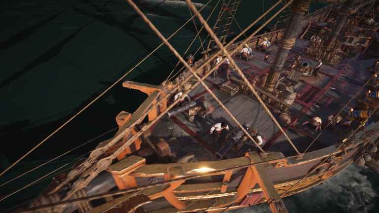 View of the ship's deck from the top