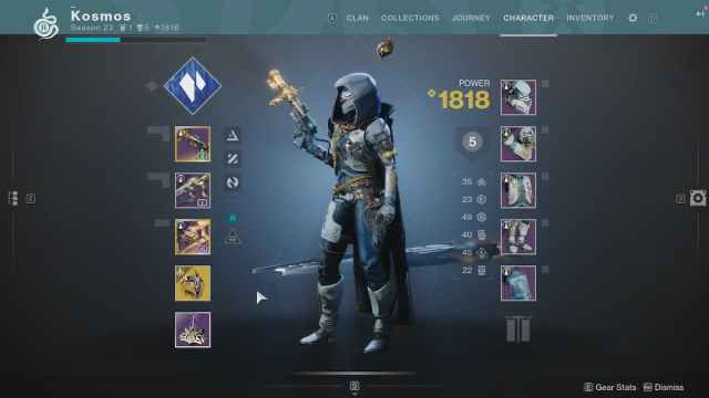 In-game look at new armor sets in Destiny 2.