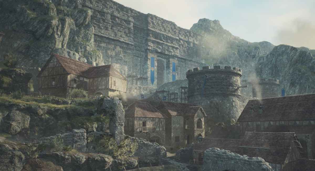 The Checkpoint Rest Town in Dragon's Dogma 2`