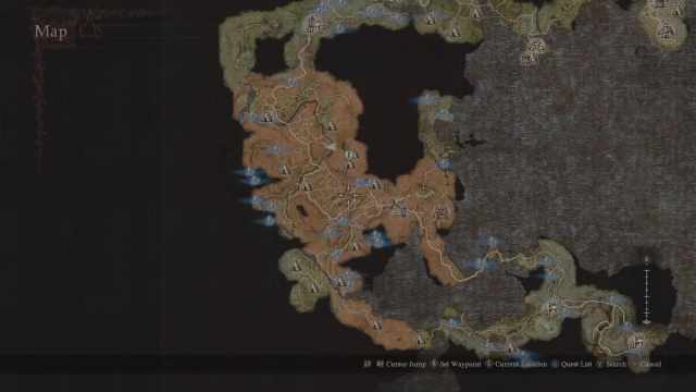 A map of Battahl in Dragon's Dogma 2.