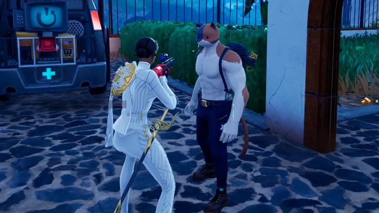 Character recruiting an NPC Fortnite