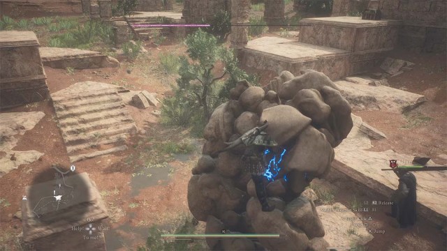 climbing on a Golem DD2