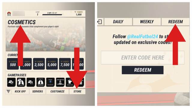 How to redeem codes in Real Futbol 24