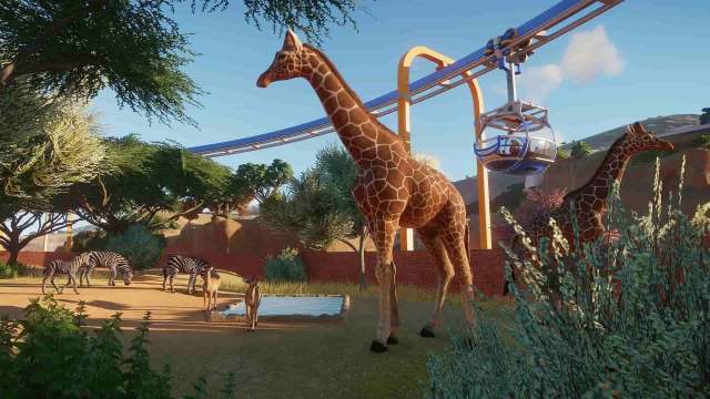 A Giraffe in Planet Zoo