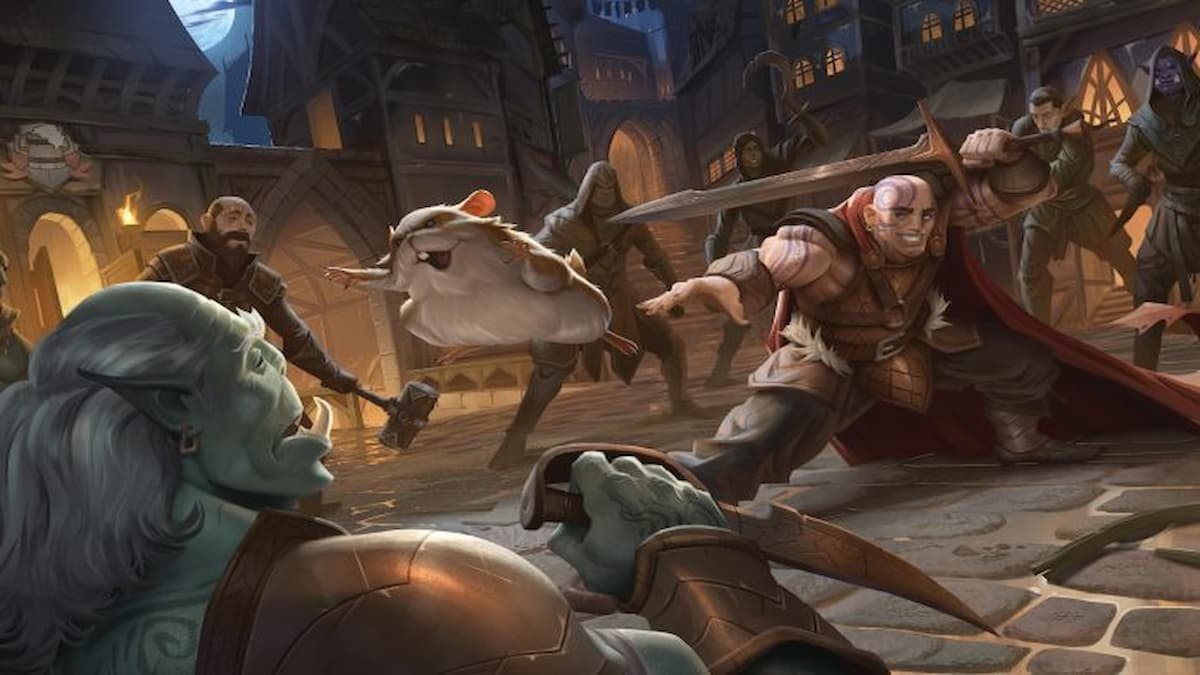 Minsc and Boo fighting enemies in Baldur's Gate