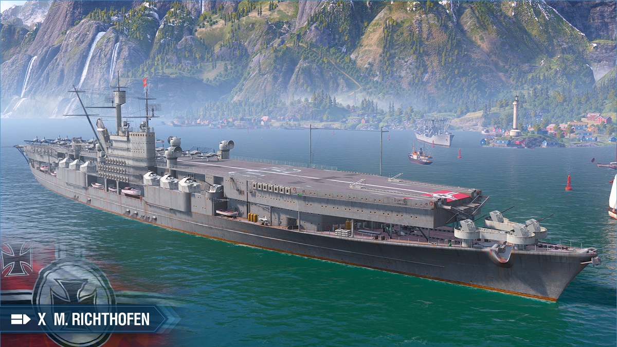 The German Manfred von Richthofen in World of Warships.