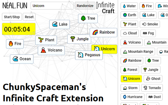Infinite Craft Mini Chrome Extension