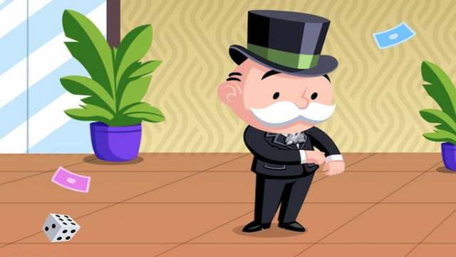 Mr. Monopoly checking his watch
