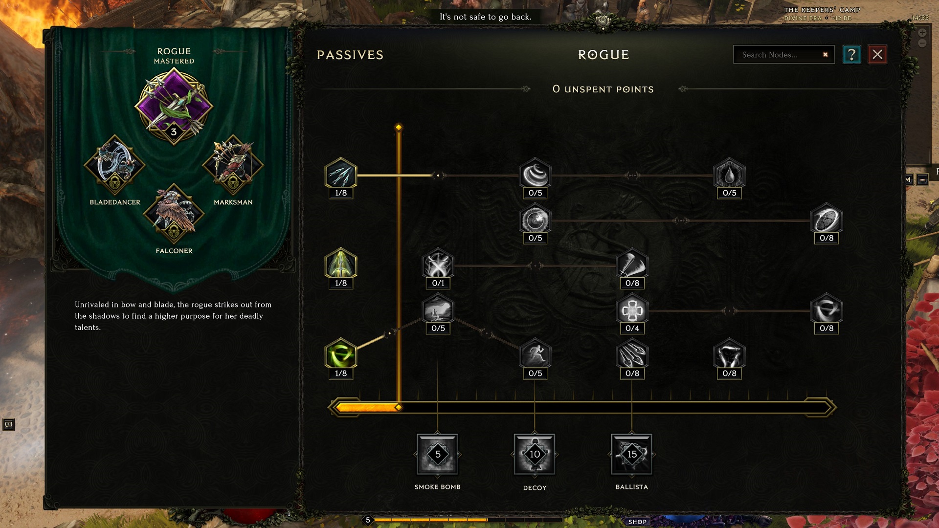 An image of the Rogue's passives in Last Epoch.