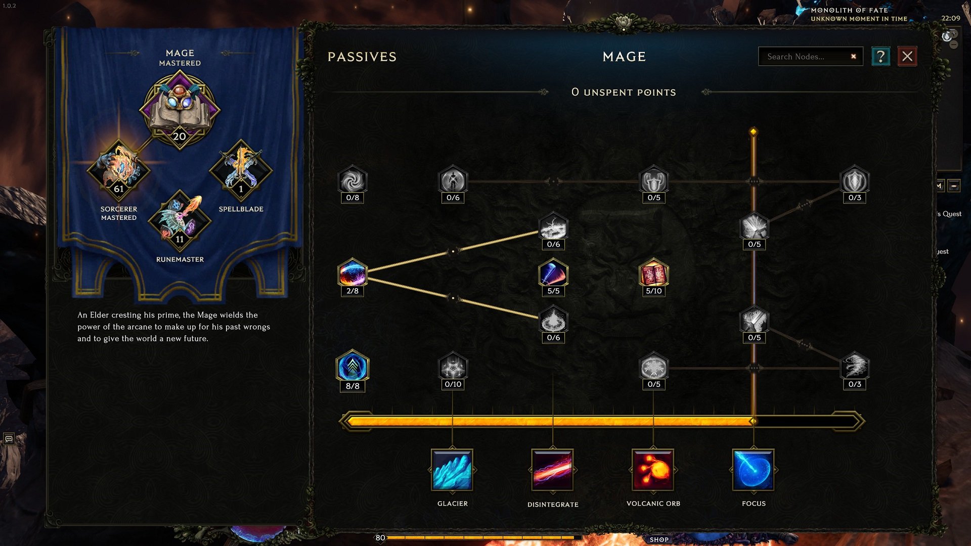 An image of the Mage's passives in Last Epoch.