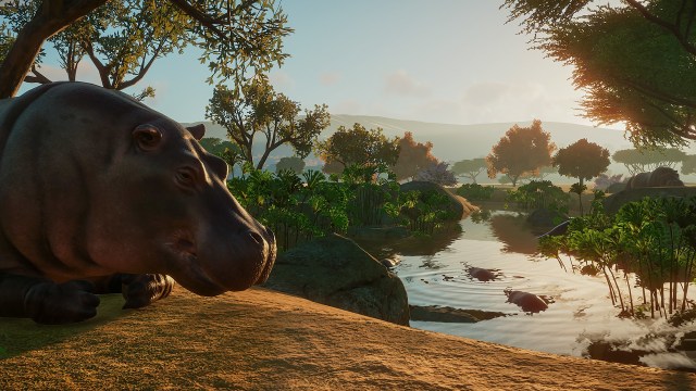 A Hippo habitat in Planet Zoo