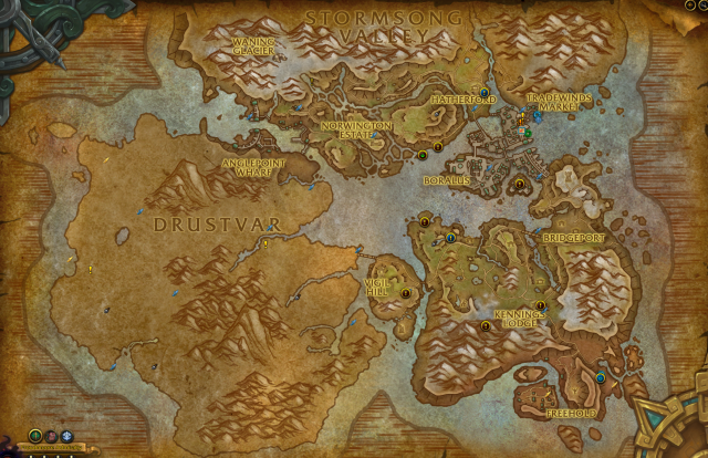 Map of the Tiragarde Sound in WoW Battle For Azeroth