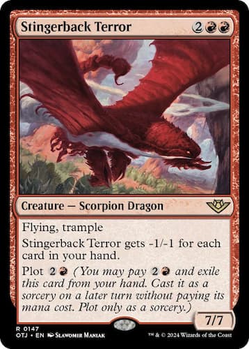 Dragon swooping over desert landscape