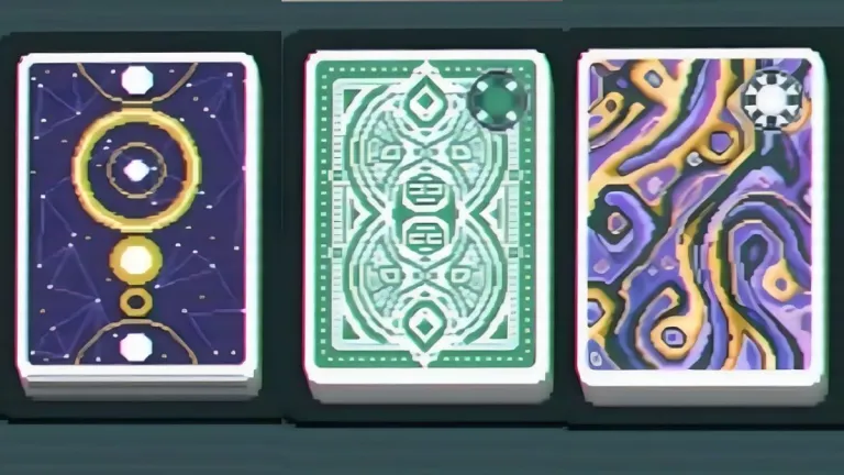 A three-panel picture showing three Balatro decks.