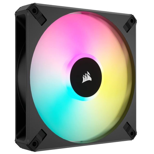 Corsair iCUE AF140 RGB Elite fan on white background