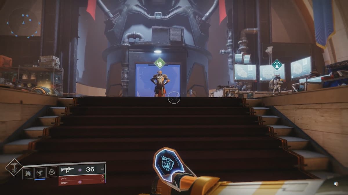 Lord Shaxx in Hall of Champions social space in Destiny 2: Into the Light