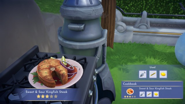 Disney Dreamlight Valley Sweet and Sour Kingfish Steak recipe