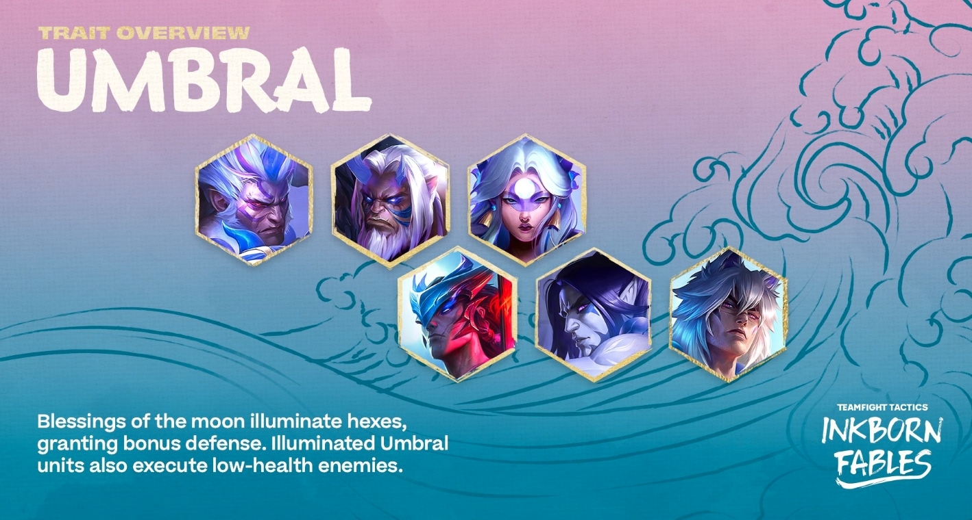 Imagee of the six Umbral champions in TFT Set 11