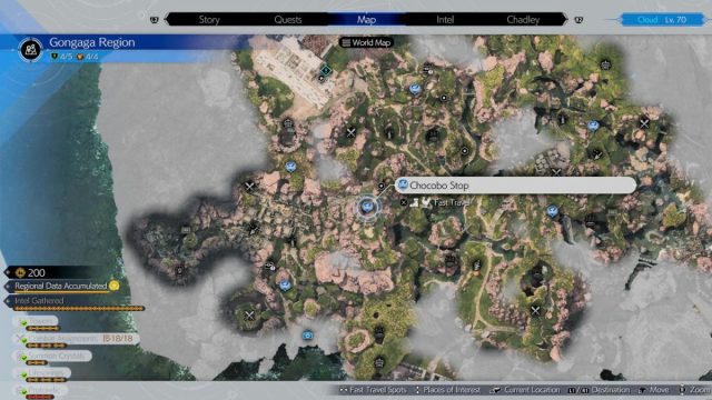 Gongaga Chocobo Stop location 4 in ff7 rebirth