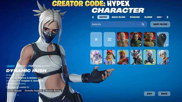 Fortnite Dynamnic Hush skin