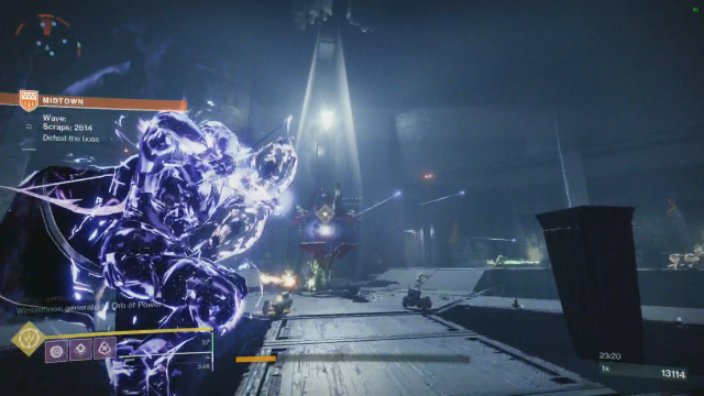 A Nightstalker uses Shadowshot inside a Pyramid Ship.