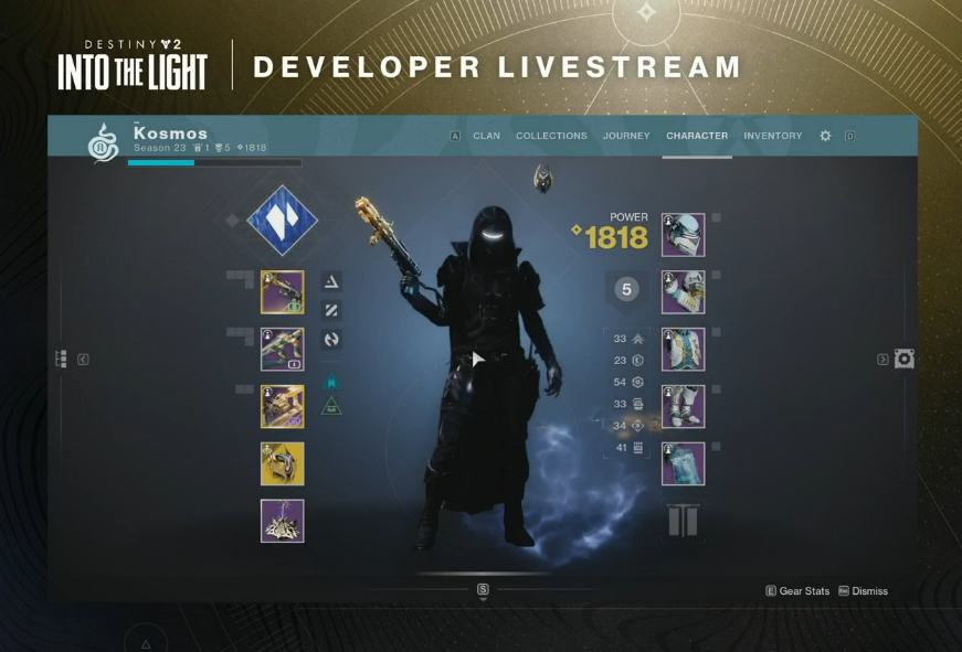 The Into the Light Developer stream showcasing the all-black Superblack shader.