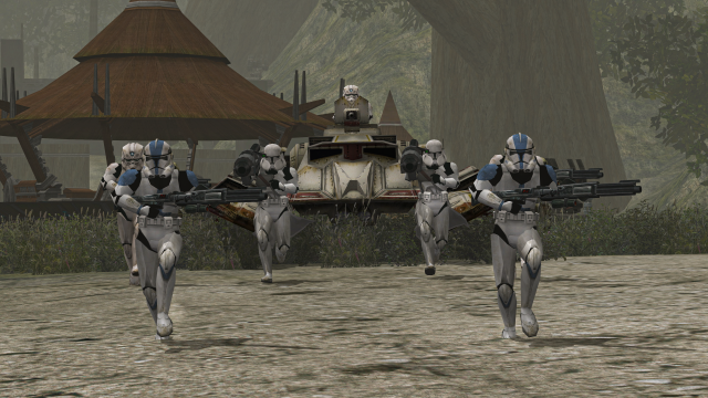 Clone troopers on Kashyyyk in Star Wars Battlefront Classic