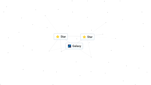 Two Stars mixing to make Galaxy.