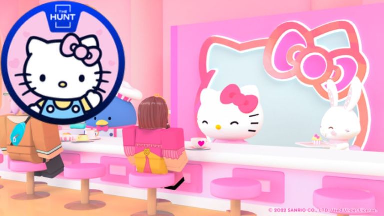 the hello kitty cafe roblox the hunt badge