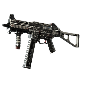 The UMP-45 weapon in Counter-Strike with a mechanical paintjob and theme. 