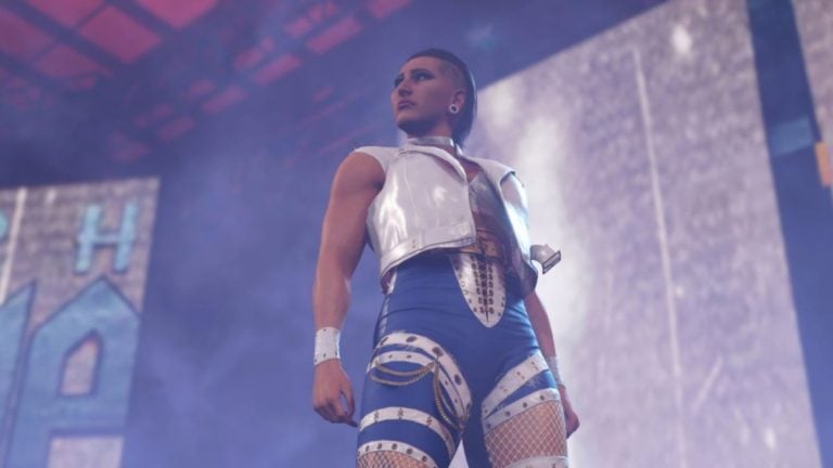 rhea ripley dragon ball z outfit in wwe 2k24