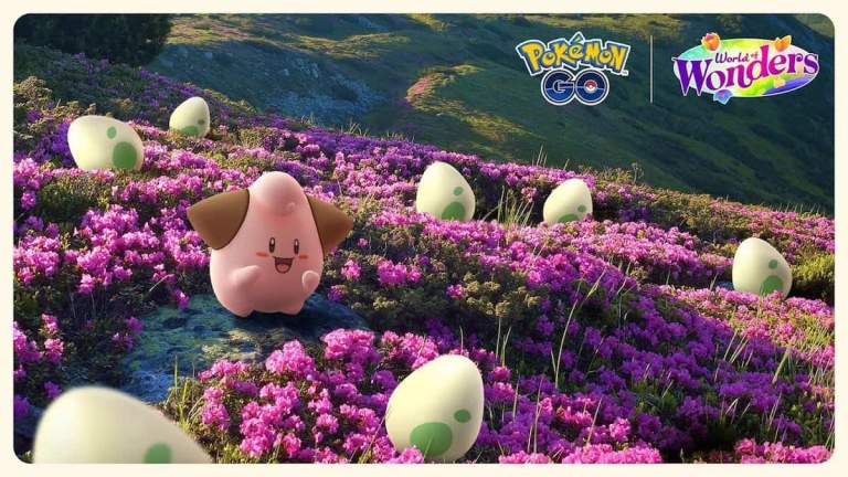 Cleffa Hatch Day Pokemon Go promo image.