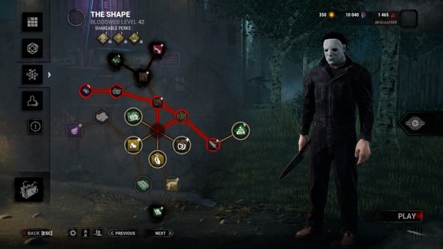 The Shape from Dead by Daylight and his Bloodweb