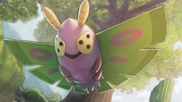 Dustox Pokemon TCG art.