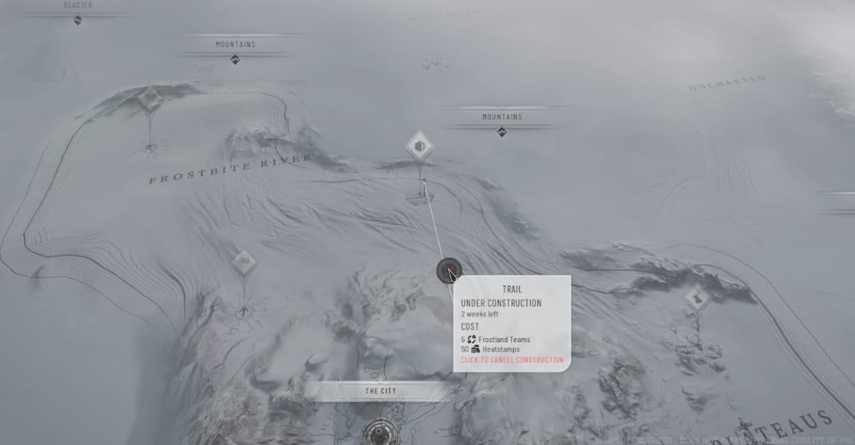 Path being constructed in Frostlands through Frostpunk 2