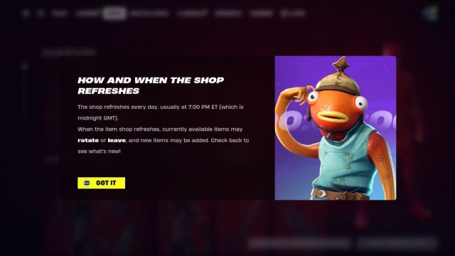 Fortnite timer reset info