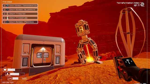 Base, power, and drill in Planet Crafter