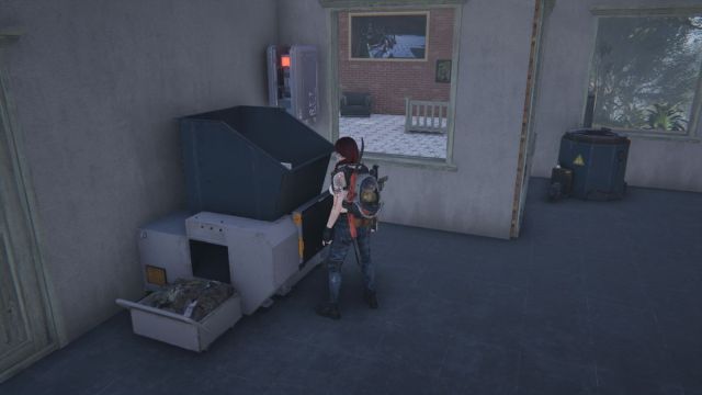 A Once Human screenshot of a player standing in front of a Disassembly Bench.